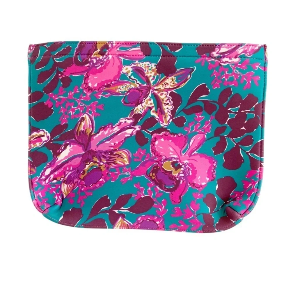 Lilly Pulitzer Blue Rhapsody Orchid You Not Swim Pouch Cosmetic Case